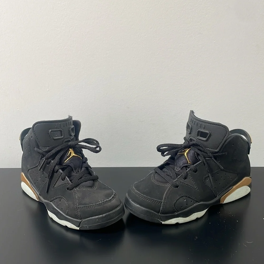 Nike Air Jordan 6 Retro DMP Black Gold 13 little kids 2020 release CT4965-007 - Picture 7 of 14